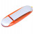 Флешка 3.0 промо овальной формы, 32 Гб, серебристый/оранжевый