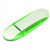 Флешка 3.0 промо овальной формы, 32 Гб, серебристый/зеленый