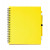 Блокнот LEYNAX с ручкой из переработанного картона, желтый