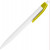 Ручка пластиковая шариковая HINDRES, белый/желтый