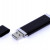 USB-флешка промо на 32 Гб прямоугольной классической формы, черный
