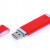 USB-флешка промо на 32 Гб прямоугольной классической формы, красный