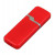 Флешка промо прямоугольной формы c оригинальным колпачком, 32 Гб, красный