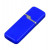 Флешка 3.0 промо прямоугольной формы c оригинальным колпачком, 128 Гб, синий