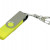 Флешка с  поворотным механизмом, c дополнительным разъемом Micro USB, 16 Гб, желтый