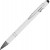 Ручка металлическая soft-touch шариковая со стилусом Sway, белый/серебристый