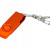 Флешка 3.0 промо поворотный механизм, с однотонным металлическим клипом, 32 Гб, оранжевый